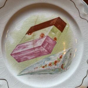 Mid Century set of 6 SPUMONI Desert Plates